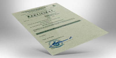 Zertifikat für die Montage von Feuerschutzabschlüssen